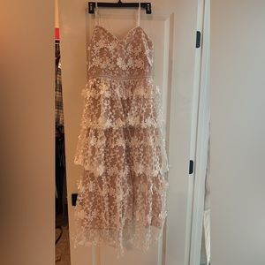 VICI crochet layered midi dress- NEW WITH TAGS